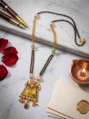Polki Mangalsutra with Gold Finish
